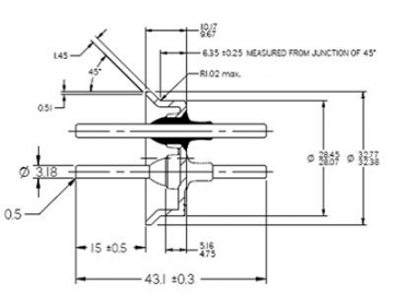 カーエアコン12V-24Vコンプレッサー用ガラス端子