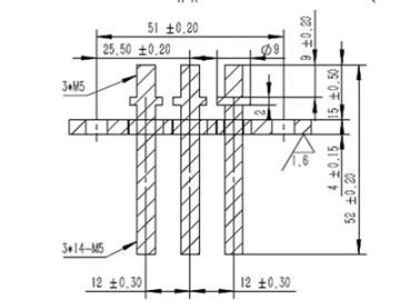 カーエアコン12V-24Vコンプレッサー用ガラス端子