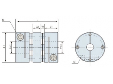 LK18-2 ダブルディスクタイプカップリング - クランピングタイプ