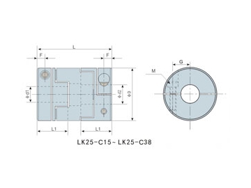 LK25-2 オルダム継手 - クランピングタイプ