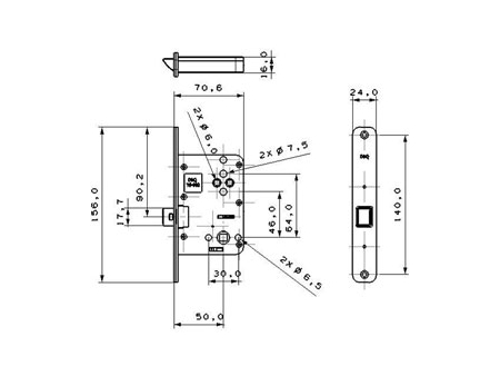 MPF1612 レバーハンドル空錠