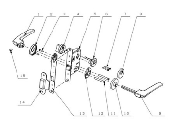 MPF1613 レバーハンドル空錠