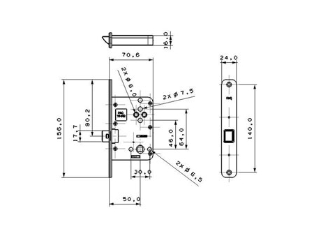 MPF1614 レバーハンドル錠