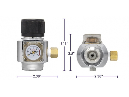 74PSI 業務用炭酸ガス圧力調整器、74gCO2カートリッジ用