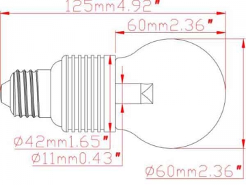 5W  LED電球G60