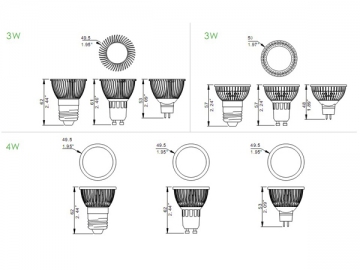 D-spot 3W 4W LED スポットライト