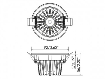 8W-35W LED ダウンライト