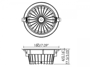 8W-35W LED ダウンライト