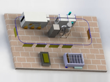 半自動静電塗装ライン