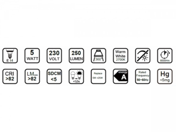 電球形蛍光ランプ　シャンデリア電球タイプ　C37　5W 9W形　