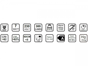 電球形蛍光ランプ  U 字形2U 7W、 2U 9W 13W、 3U 15W、 3U 18W