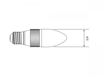 E14 銀色口金付きLEDキャンドルライト