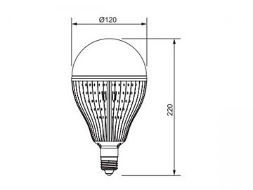 冷却フィン付きLED 電球