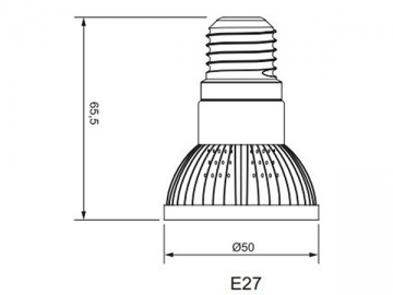 PAR16 E27 LED カップライト