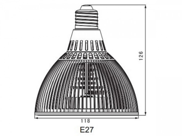 ハイパワーE27 LED カップランプ