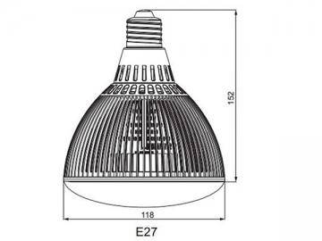 ハイパワーE27 LED カップランプ