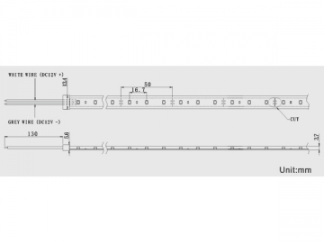 DC12V LEDテープライト60pcs